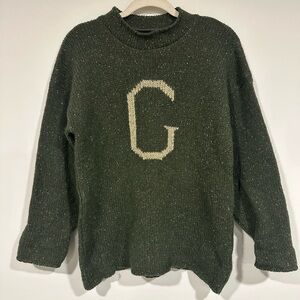 Harry Potter Universal Studios Green G George Weasley Sweater Wool Silk Medium
